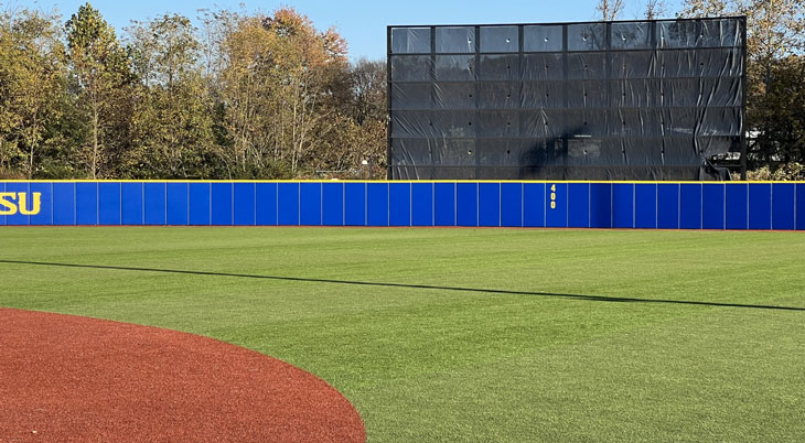 Custom Outfield Wall Padding at Thomas Baseball Stadium by Field Wall Pads