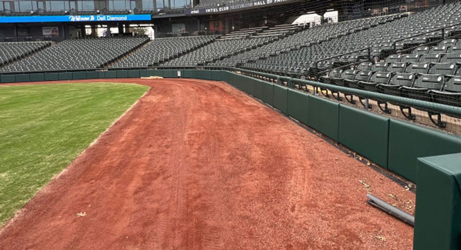 Custom Baseball Stadium Padding at Dell Diamond by Field Wall Pads