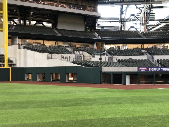 Outfield Wall Pads and Post Padding at Globe Life Field by Field Walls Pads